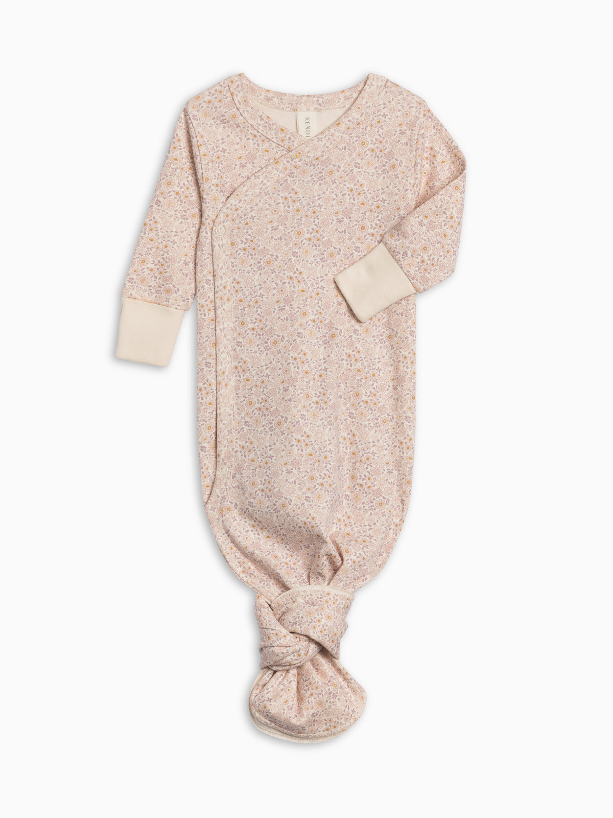 Indy Kimono Gown - Primrose / Fog + Shell Sale : Baby : One Pieces : Sleepers : Long Sleeves Kendi Indy Kimono Gown - Primrose / Fog + | Colored Organics®