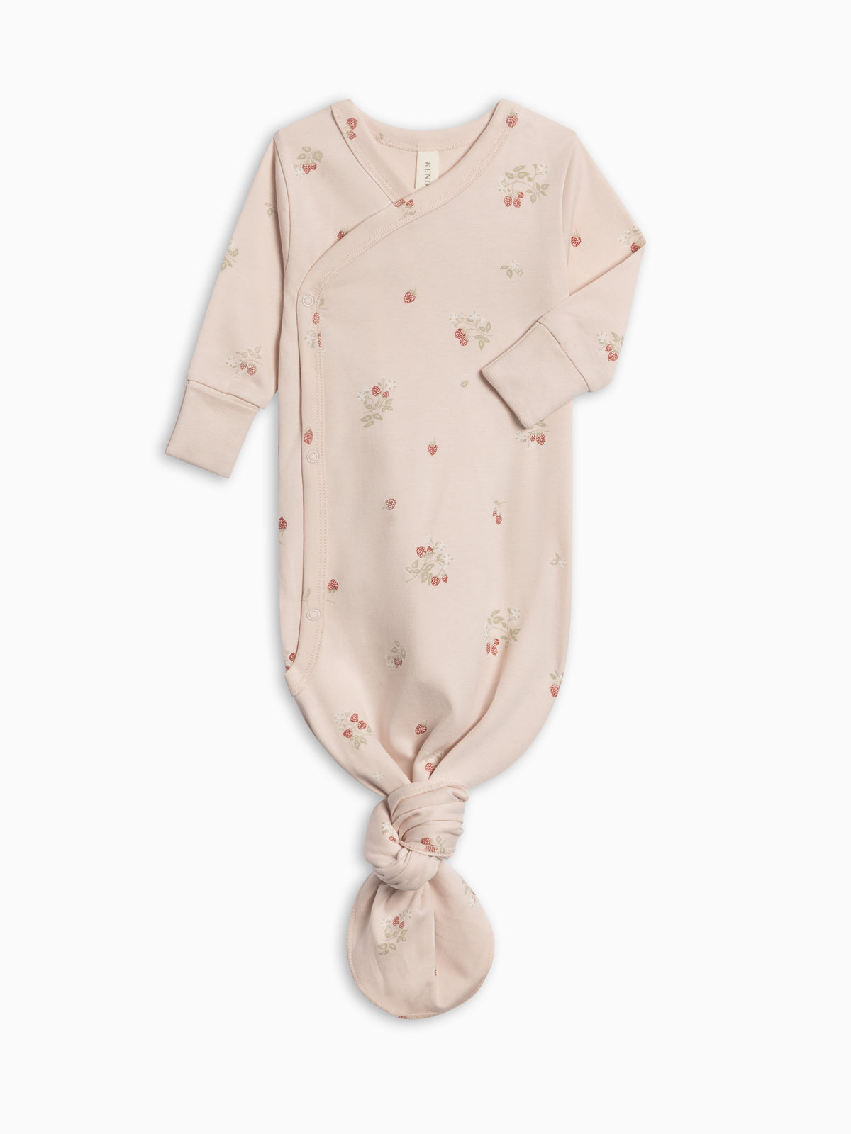 Indy Kimono Gown - Raspberries / Shell + Mint Sale : Baby : One Pieces : Sleepers : Long Sleeves Kendi PRE ORDER Indy Kimono Gown Organic | Colored Organics®
