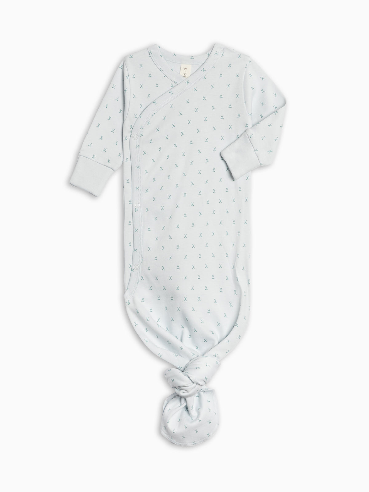 Indy Kimono Gown - Tee Time / Powder + Laguna Baby : One Pieces : Gowns : Long Sleeves KENDI by Colored Organics Indy Kimono Gown - Tee Time / Powder + | Colored Organics®