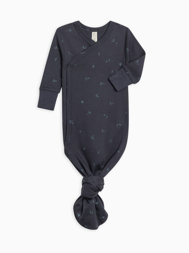 Indy Kimono Gown Baby :One Pieces :Gowns :Long Sleeves Colored Organics Organic Cotton Indy Kimono Gown for Newborn and Baby - Girl & Boy 