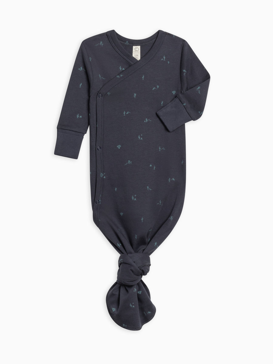 Indy Kimono Gown Baby :One Pieces :Gowns :Long Sleeves Colored Organics Organic Cotton Indy Kimono Gown for Newborn and Baby - Girl & Boy 