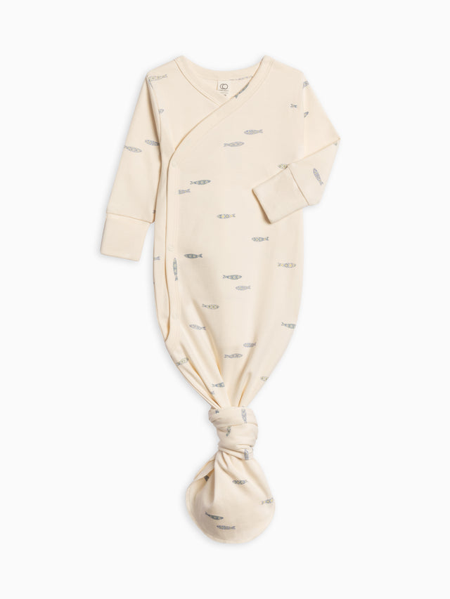 Indy Kimono Gown Baby :One Pieces :Gowns :Long Sleeves Colored Organics Organic Cotton Baby Indy Kimono Gown