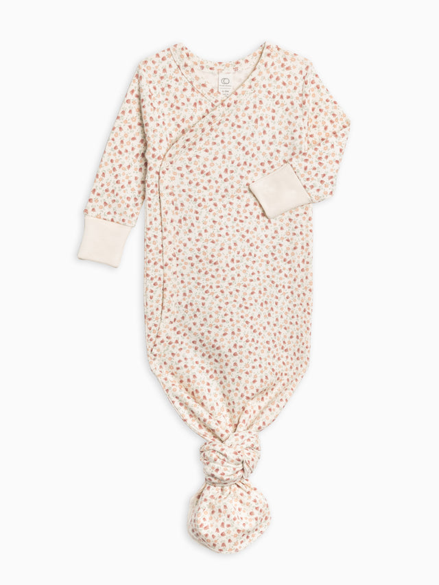 Indy Kimono Gown Baby : Gowns : Long Sleeve Colored Organics Organic Cotton Baby Indy Kimono Gown