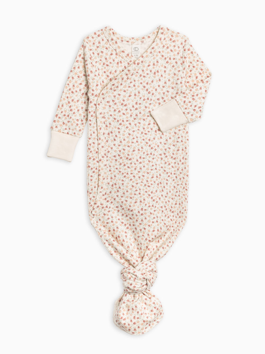 Indy Kimono Gown Baby : Gowns : Long Sleeve Colored Organics Organic Cotton Baby Indy Kimono Gown