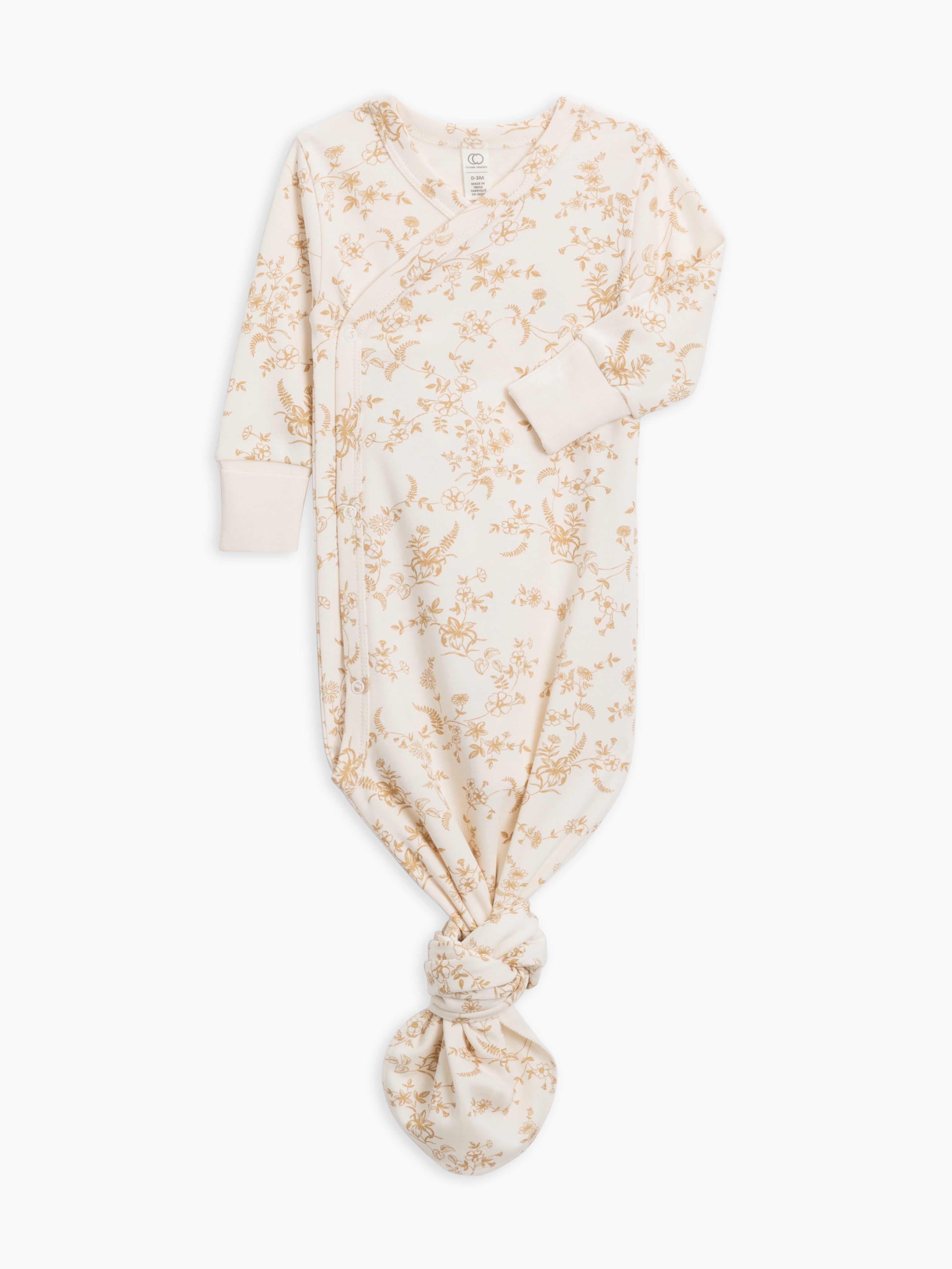 Organic Cotton Indy Kimono Gown for Newborn and Baby Girl & Boy