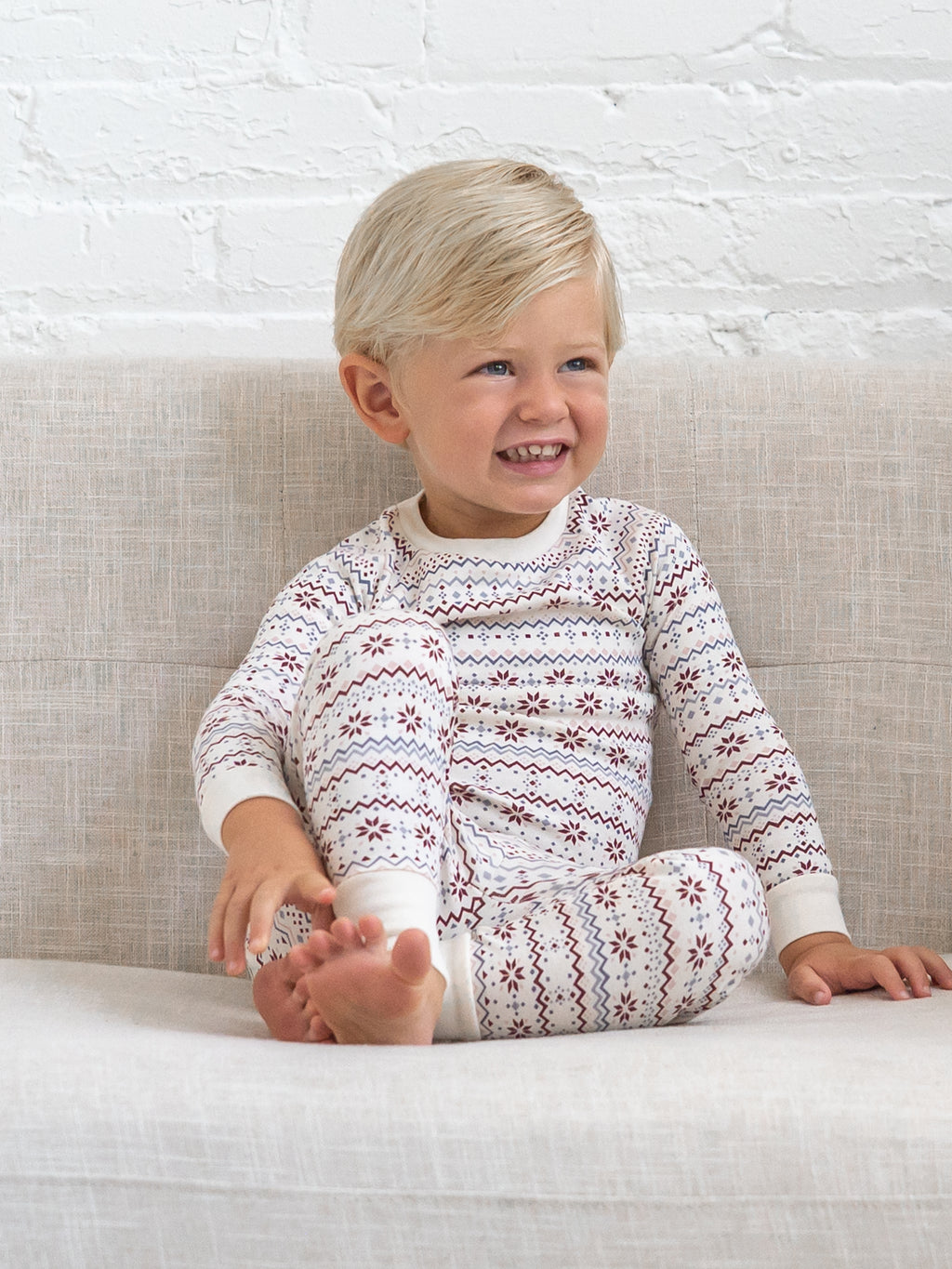 2 Piece Long Sleeve Jammie Set - Bluen Fairisle
