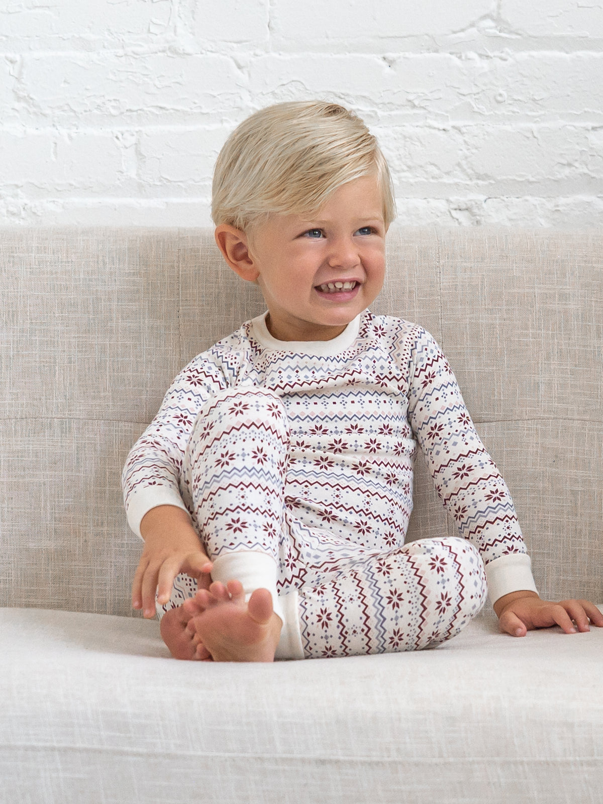 2 Piece Long Sleeve Jammie Set - Bluen Fairisle