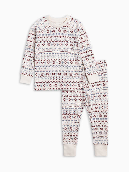 2 Piece Long Sleeve Jammie Set - Snowbound  Colored Organics 2 Piece Long Sleeve Jammie Set | Colored Organics®