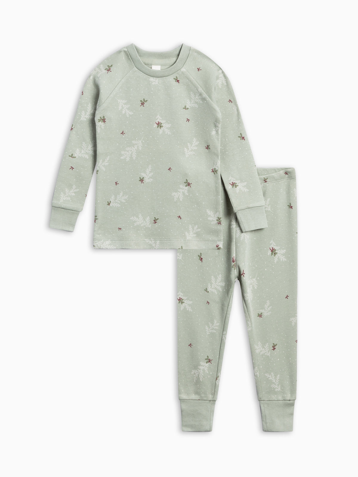PRE ORDER 2 Piece Long Sleeve Jammie Set - Holly Bow Baby : Kids : Jammies : Long Sleeves KENDI by Colored Organics 2 Piece Long Sleeve Jammie Set for Baby | Colored Organics®