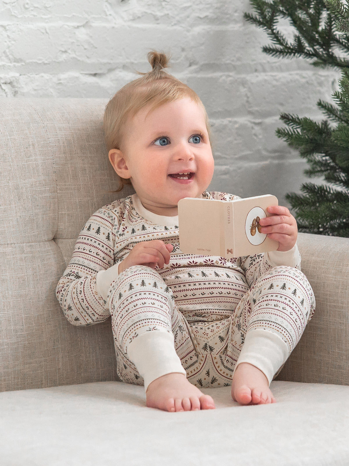 2 Piece Long Sleeve Jammie Set - Ivy Fairisle