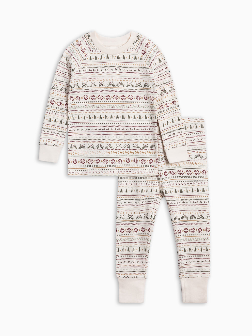 PRE ORDER 2 Piece Long Sleeve Jammie Set - Ivy Fairisle Baby : Kids : Jammies : Long Sleeves KENDI by Colored Organics 2 Piece Long Sleeve Jammie Set for Baby | Colored Organics®