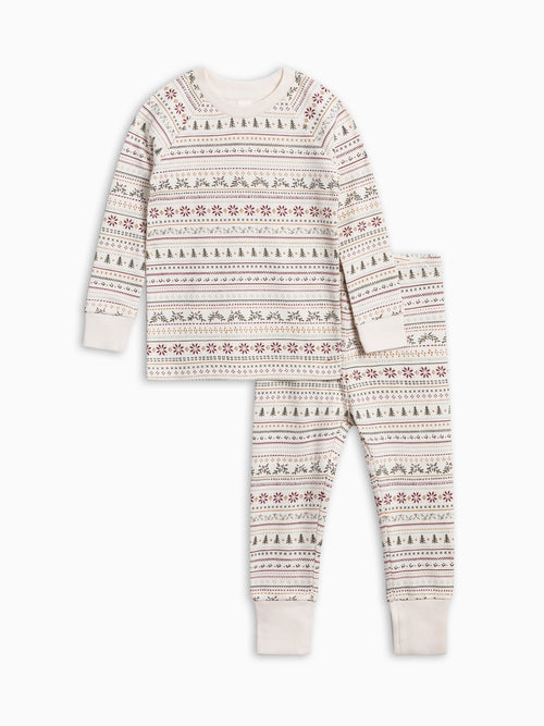 PRE ORDER 2 Piece Long Sleeve Jammie Set - Ivy Fairisle Baby : Kids : Jammies : Long Sleeves KENDI by Colored Organics 2 Piece Long Sleeve Jammie Set for Baby | Colored Organics®