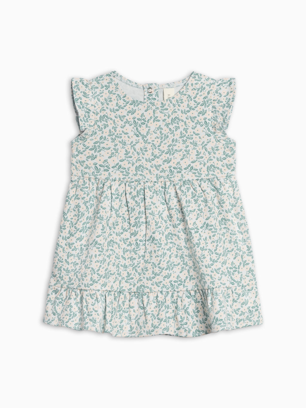 Tilly Tiered Dress - Arbor Floral / Powder + Shell Sale : Baby-Kids : Dresses : Short Sleeves KENDI by Colored Organics Tilly Tiered Dress - Arbor Floral / | Colored Organics®