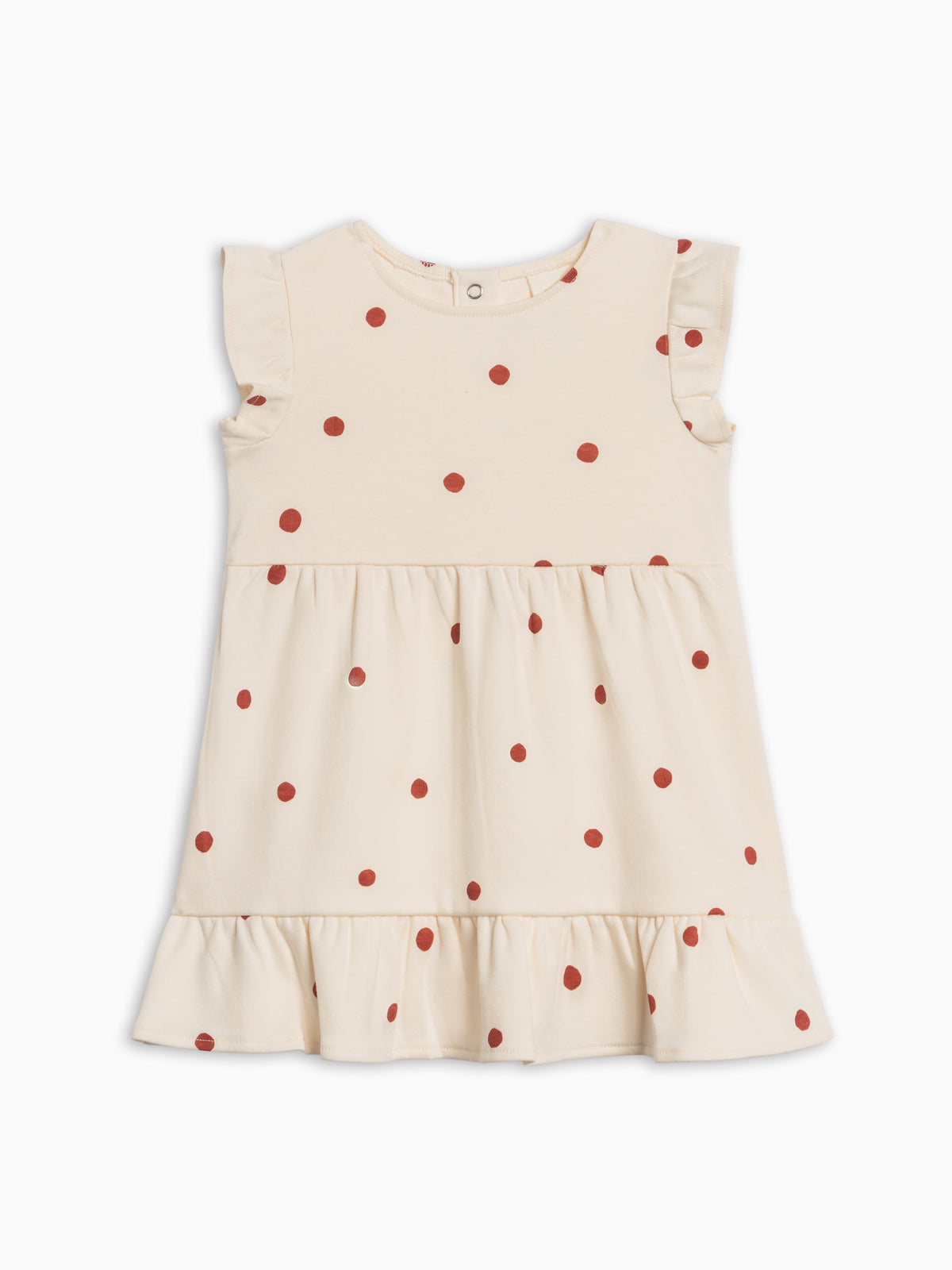 Tilly Tiered Dress - Barn Polka Baby-Kids : Dresses : Short Sleeves Kendi PRE ORDER Tilly Tiered Dress - Barn | Colored Organics®
