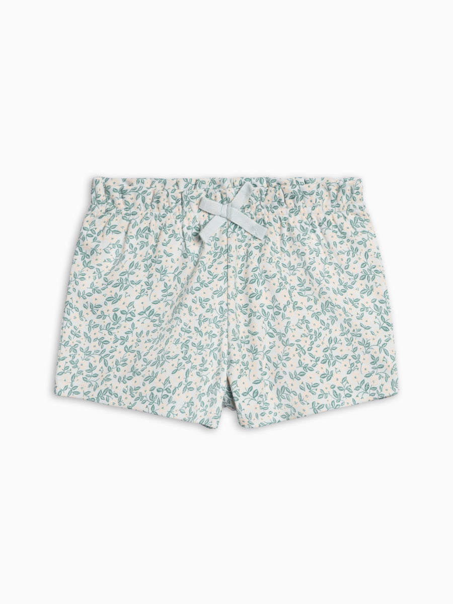Fay Ruffle Waist Shorts - Arbor Floral / Powder + Shell