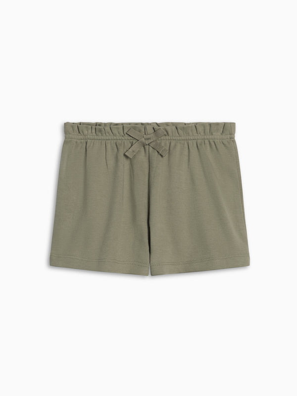 Fay Ruffle Waist Shorts - Fern Kids : Bottoms : Shorts Kendi Fay Ruffle Waist Shorts - Fern for Baby | Colored Organics®