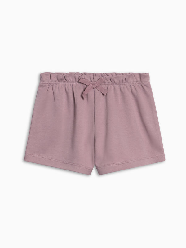 Fay Ruffle Waist Shorts - Fog Kids : Bottoms : Shorts Kendi Organic Cotton Kids Fay Ruffle Waist Shorts