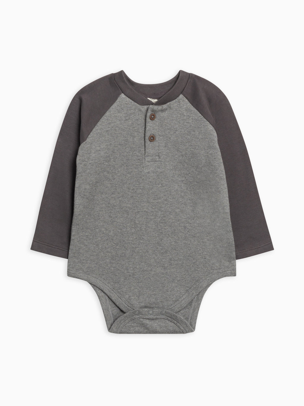 Lucas Raglan Henley Bodysuit Sale : Baby : One Pieces : Bodysuits : Long Sleeves Colored Organics Lucas Raglan Henley Bodysuit for Baby | Colored Organics®