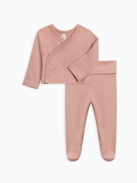 Ribbed Kimono Set - Clay Ribbed Kimono Set - Clay