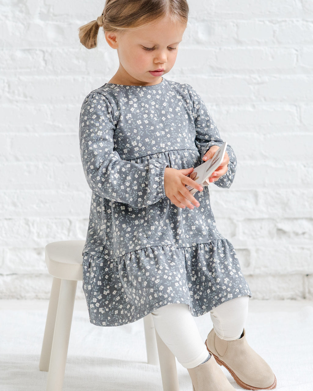 Colored Organics Sofia Long Sleeve Tiered Dress Ophelia Floral / Mauve 6-12M Colored Organics Sofia Long Sleeve Tiered Dress Ophelia Floral / Mauve 6-12M