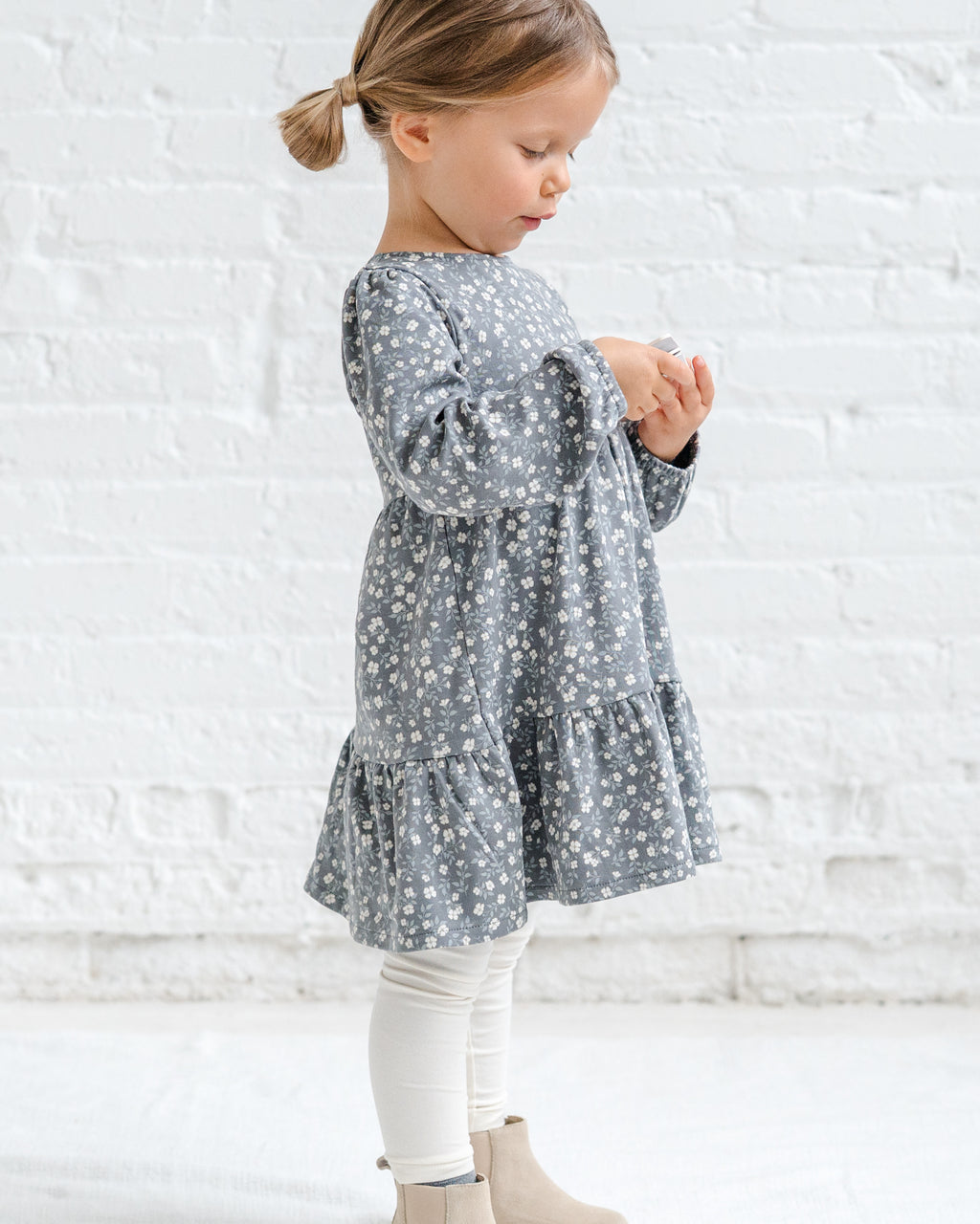 Colored Organics Sofia Long Sleeve Tiered Dress Ophelia Floral / Mauve 6-12M Colored Organics Sofia Long Sleeve Tiered Dress Ophelia Floral / Mauve 6-12M
