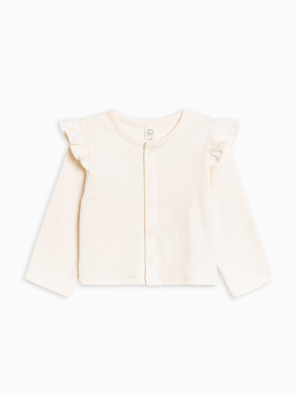 Hazel Cardigan Baby: Tops : Cardigans : Long Sleeves Colored Organics Organic Cotton Baby Hazel Cardigan