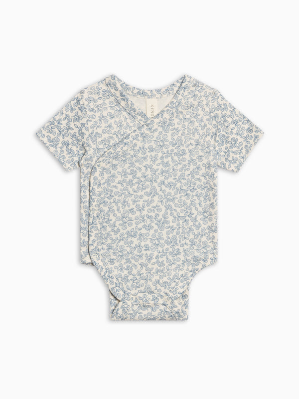 Lark Kimono Short Sleeve Bodysuit - Narelle Floral / Ivory + Sea