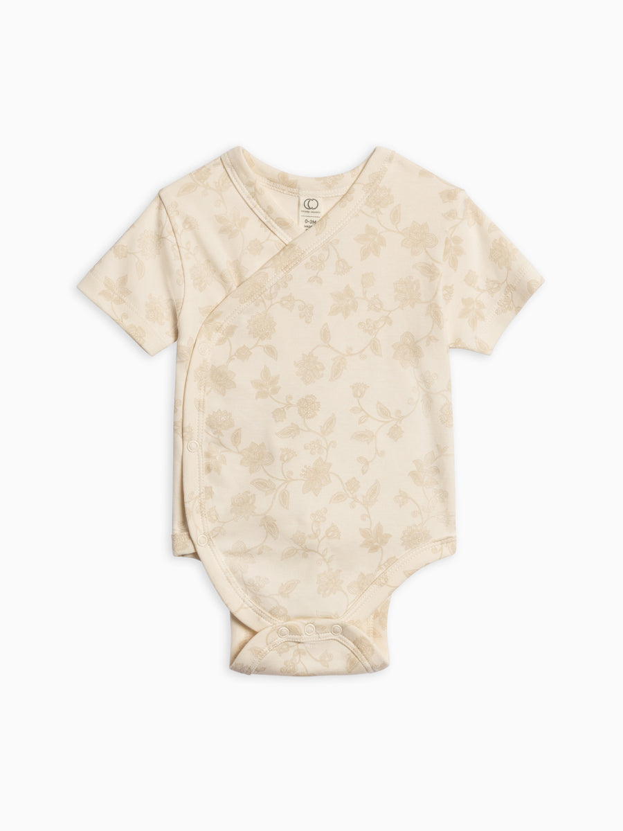 Lark Short Sleeve Kimono Bodysuit Baby : One Pieces : Kimono Bodysuits : Short Sleeves Colored Organics Organic Cotton Baby Lark Short Sleeve Kimono Bodysuit