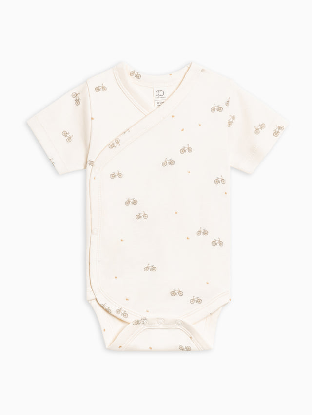 Lark Short Sleeve Kimono Bodysuit Baby : Bodysuits : Short Sleeves Colored Organics Organic Cotton Baby Lark Short Sleeve Kimono