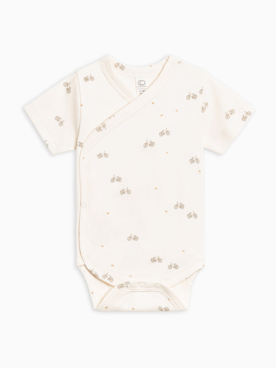 Lark Short Sleeve Kimono Bodysuit Baby : Bodysuits : Short Sleeves Colored Organics Organic Cotton Baby Lark Short Sleeve Kimono