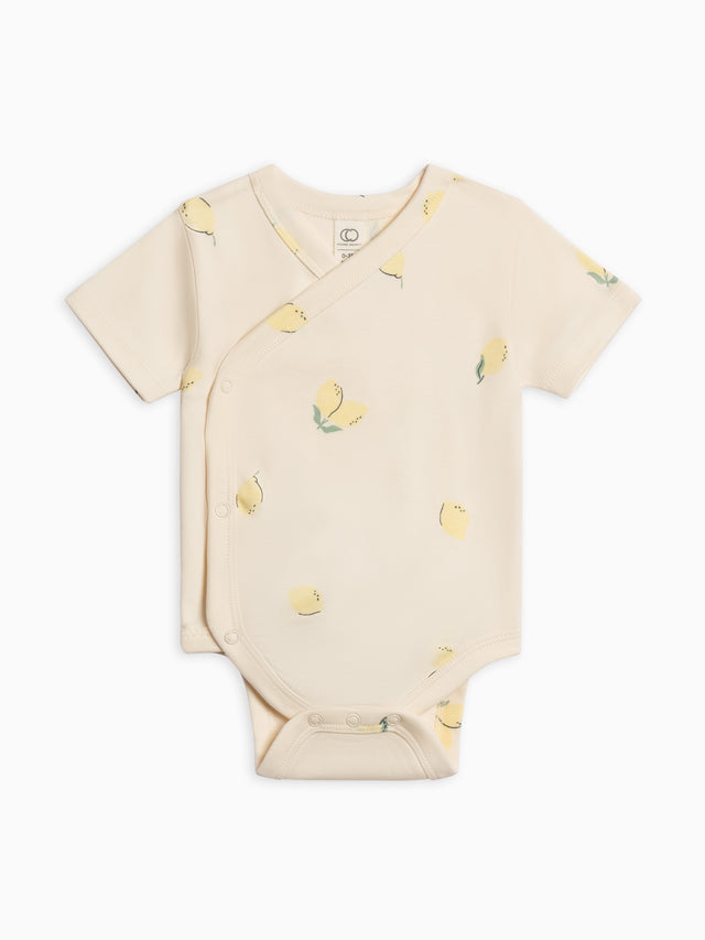 Lark Short Sleeve Kimono Bodysuit Baby :One Pieces :Kimono Bodysuits :Short Sleeves Colored Organics Organic Cotton Baby Lark Short Sleeve Kimono Bodysuit