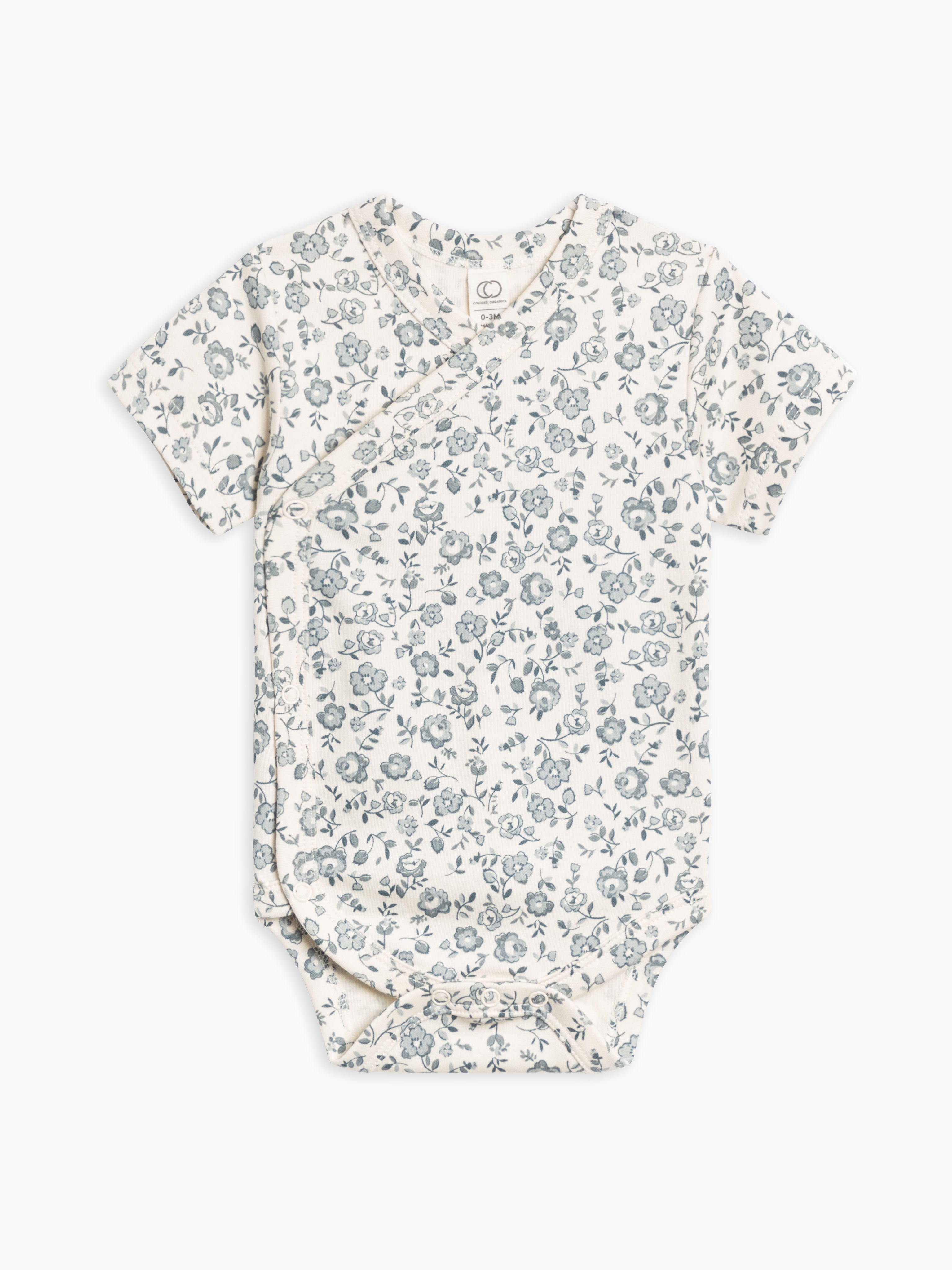 Organic Short-Sleeve Kimono Bodysuit
