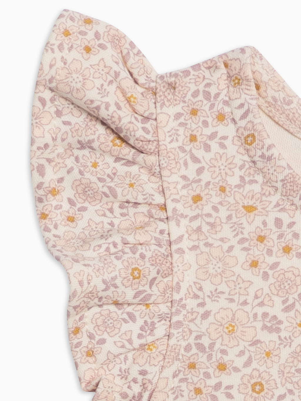 Sommer Romper - Primrose / Fog + Shell Sale : Baby : One Pieces : Rompers : Short Sleeves Kendi Sommer Romper - Primrose / Fog + Shell | Colored Organics®