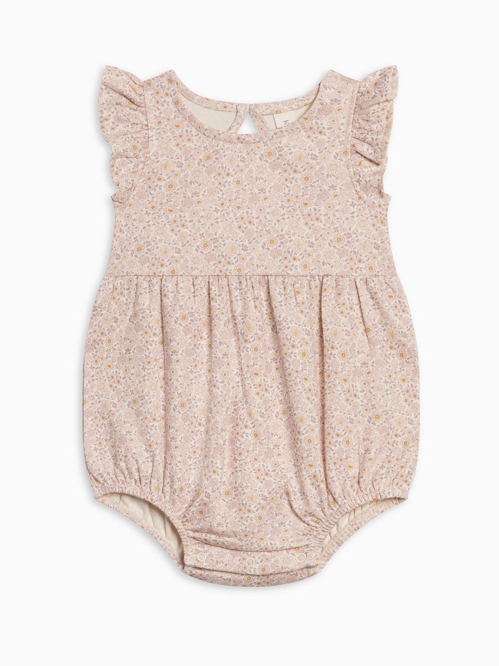 Sommer Romper - Primrose / Fog + Shell Sale : Baby : One Pieces : Rompers : Short Sleeves Kendi Sommer Romper - Primrose / Fog + Shell | Colored Organics®