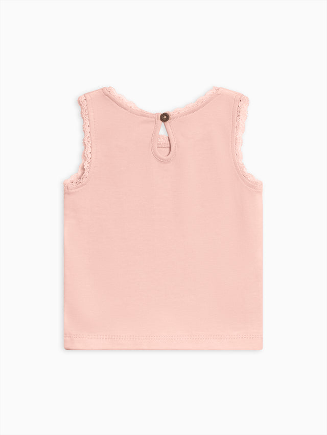 Selene Lace Tank Baby-Kids : Tops : Tanks Colored Organics Organic Cotton Baby & Kids Selene Lace Tank Top