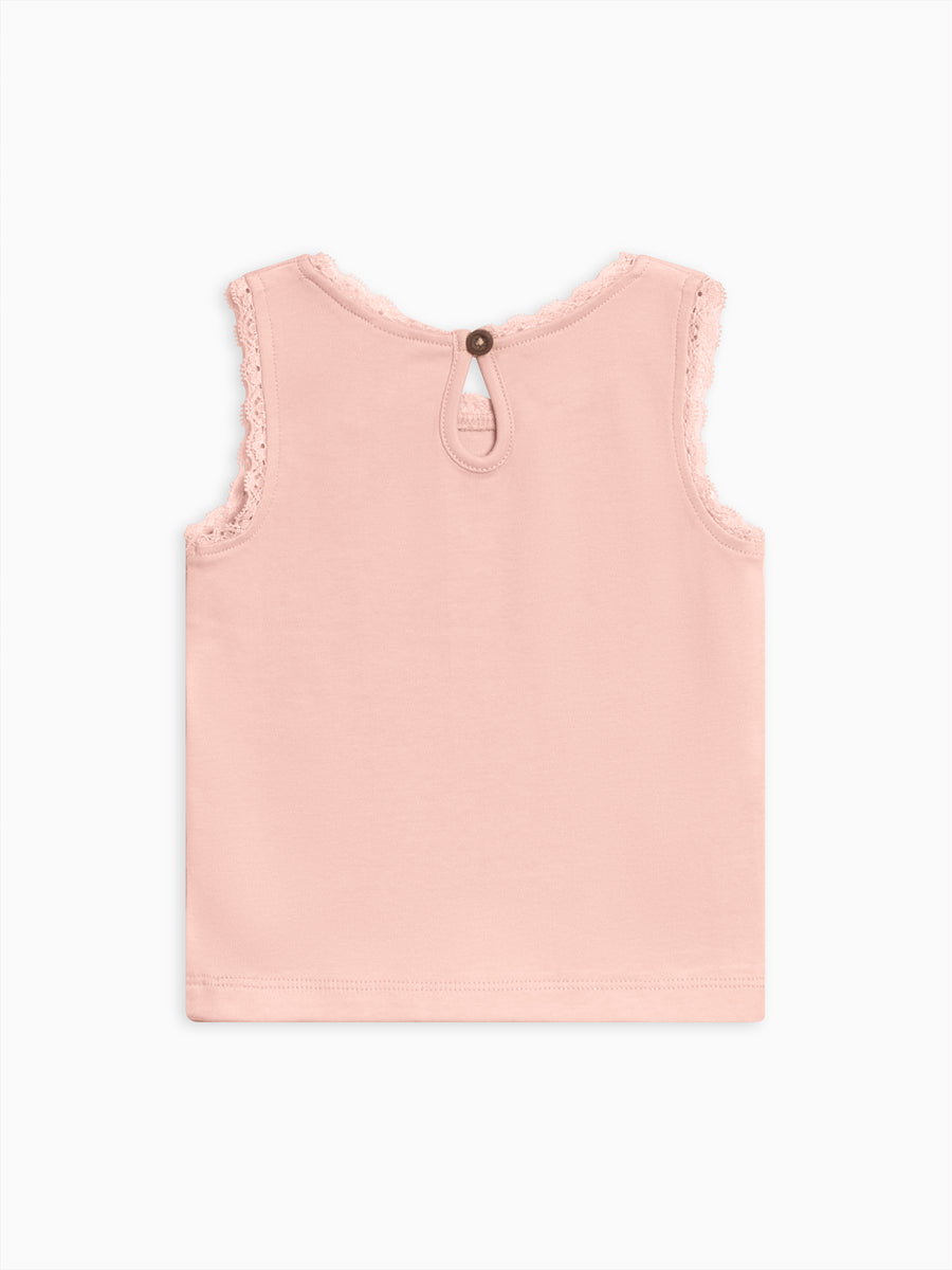 Selene Lace Tank Baby-Kids : Tops : Tanks Colored Organics Organic Cotton Baby & Kids Selene Lace Tank Top