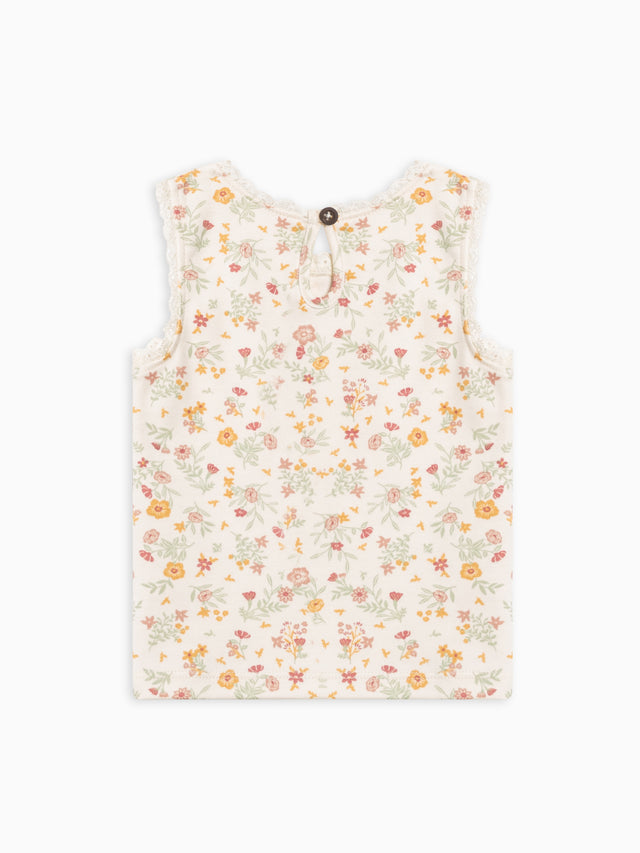 Selene Lace Tank Baby-Kids : Tops : Tanks Colored Organics Organic Cotton Baby & Kids Selene Lace Tank Top