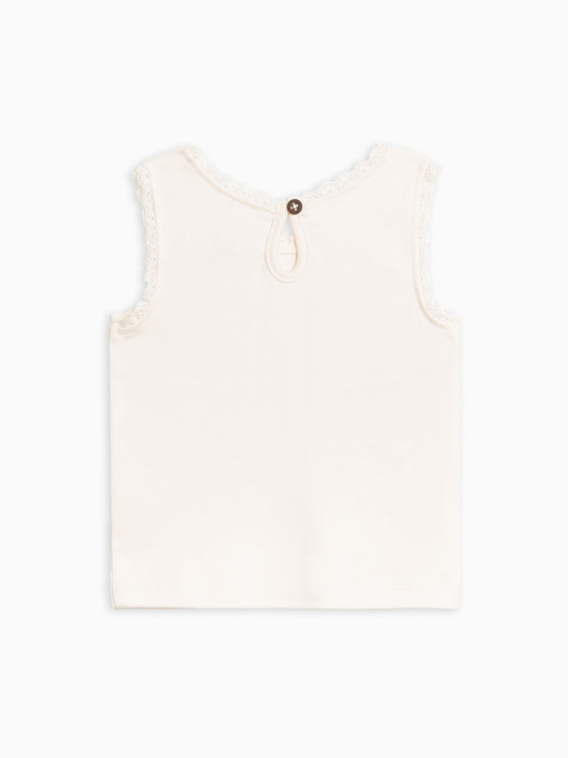 Selene Lace Tank Baby-Kids : Tops : Tanks Colored Organics Organic Cotton Baby & Kids Selene Lace Tank Top