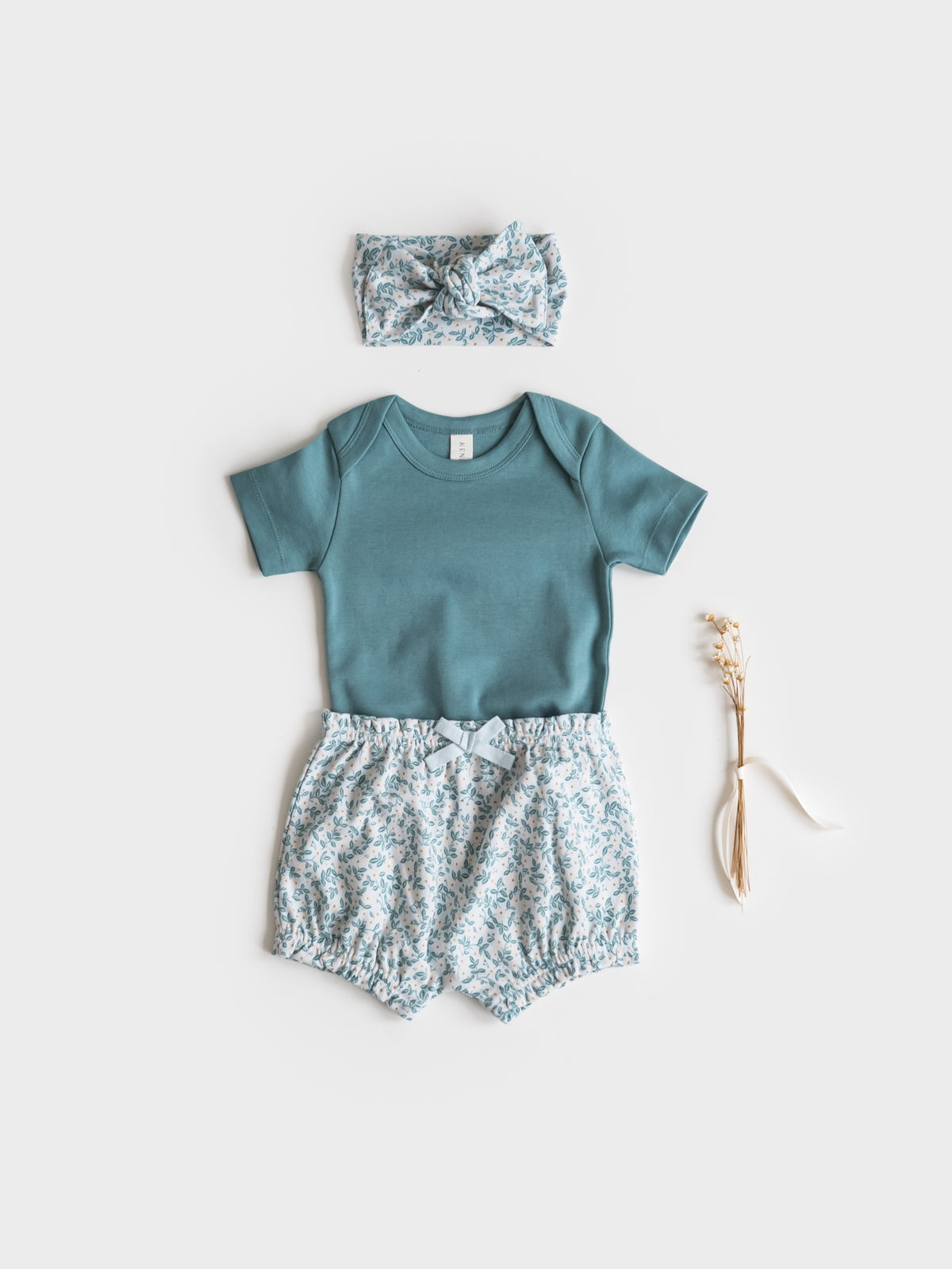 June Bloomers - Arbor Floral / Powder + Shell Baby : Bottoms : Shorts KENDI by Colored Organics June Bloomers - Arbor Floral / Powder + | Colored Organics®