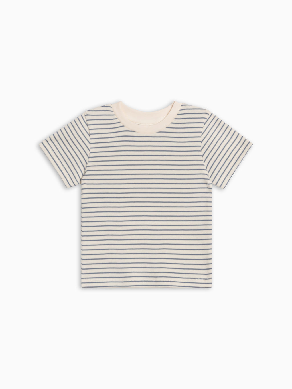 Short Sleeve Crew - Bay Stripe / Ivory + Sea Sale : Baby-Kids : Tops : Shirts : Short Sleeves KENDI by Colored Organics Organic Cotton Baby Crew Neck Tee | Colored Organics®