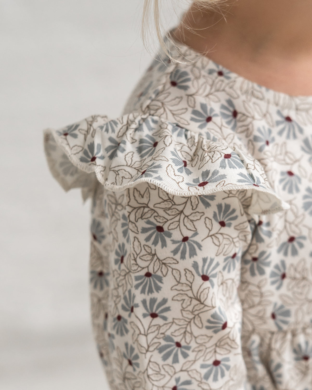 Mika Armhole Ruffle Long Sleeve Dress Sale : Baby-Kids : Dresses : Long Sleeves Colored Organics Mika Armhole Ruffle Long Sleeve Dress | Colored Organics®