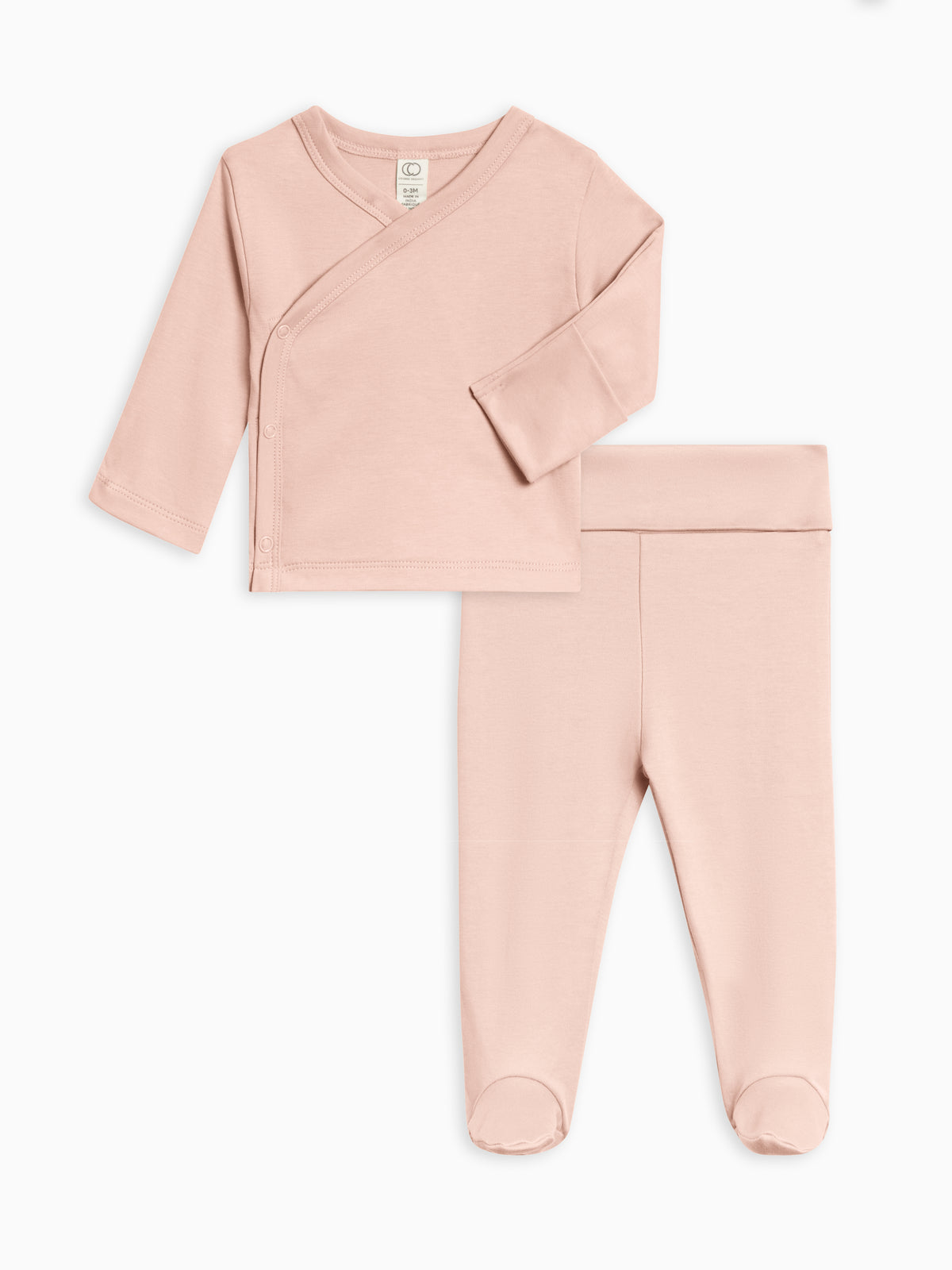 Classic Riley 2 Piece Kimono Wrap Top and Pant Set Baby : Set Colored Organics Newborn Kimono Top and Footed Pant Set | Colored Organics®