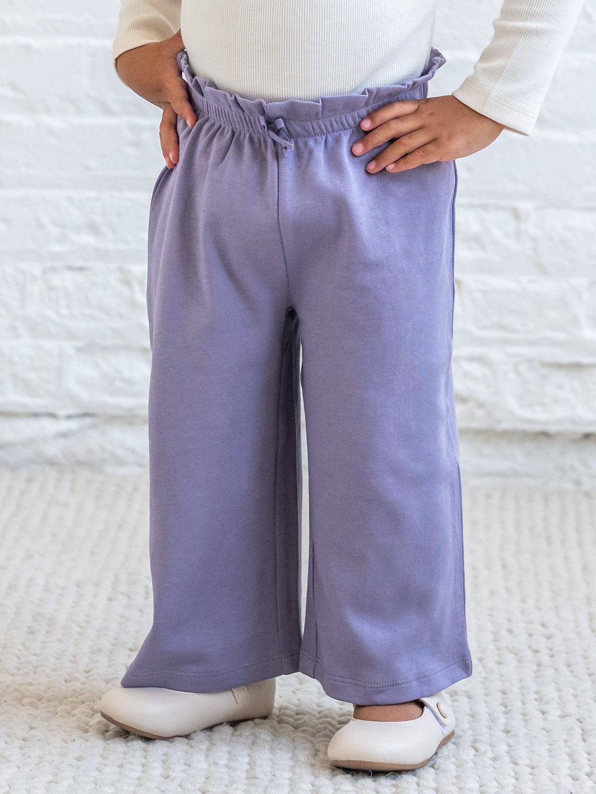 Mari Ruffle Waist Pants - Lavender