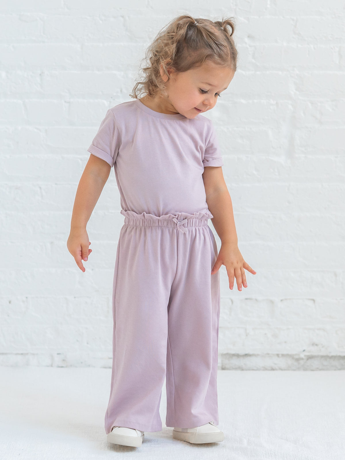 Mari Ruffle Waist Pants - Wisteria