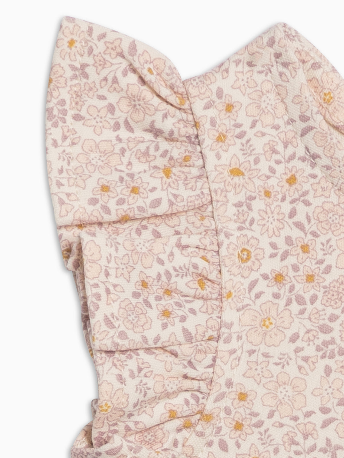 Ella Ruffle Sleeve Tank - Primrose / Fog + Shell Sale : Baby-Kids : Tops : Tees : Short Sleeves Kendi Ella Ruffle Sleeve Tank - Primrose / | Colored Organics®