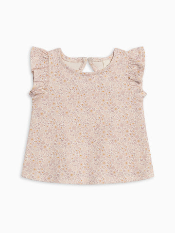 Ella Ruffle Sleeve Tank - Primrose / Fog + Shell