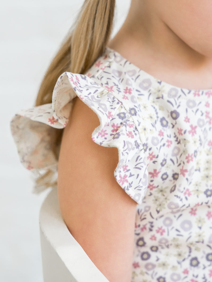 Ella Ruffle Sleeve Tank Baby-Kids : Tops : Tees : Short Sleeves Colored Organics Organic Cotton Baby and Kids Ella Ruffle Sleeve Tank