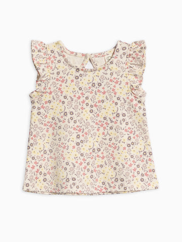 Ella Ruffle Sleeve Tank Sale : Baby-Kids : Tops : Tees : Short Sleeves KENDI by Colored Organics Ella Ruffle Sleeve Tank for Baby | Colored Organics®