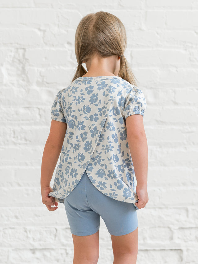 Cora Tulip Back Tee Baby-Kids : Tops : Tees : Short Sleeves Colored Organics Organic Cotton Baby and Kids Cora Tulip Back Tee
