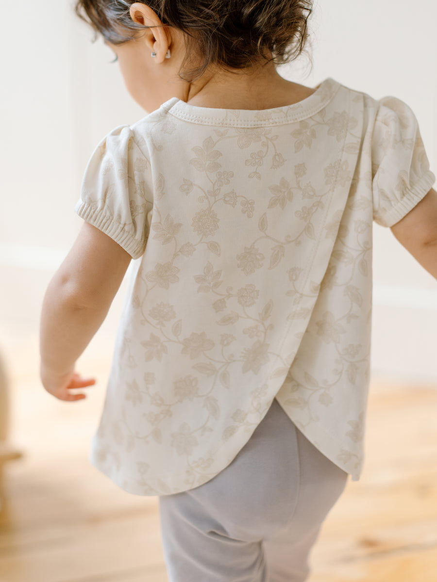 Cora Tulip Back Tee Baby-Kids : Tops : Tees : Short Sleeves Colored Organics Organic Cotton Baby and Kids Cora Tulip Back Tee